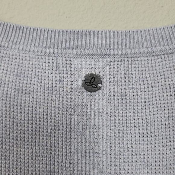 Prana Womens Beige Cotton Blend Knit V Neck Long Sleeve Pullover Sweater Size S - Picture 4 of 9